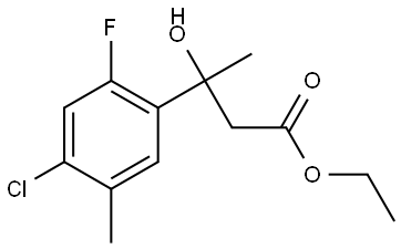 ethyl 3-(4-chloro-2-fluoro-5-methylphenyl)-3-hydroxybutanoate Structural