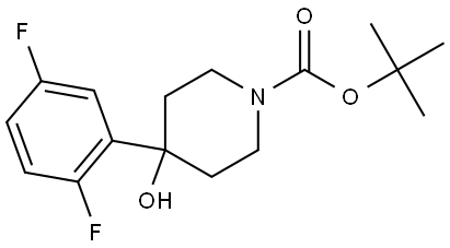 tert-butyl 4-(2,5-difluorophenyl)-4-hydroxypiperidine-1-carboxylate Structural