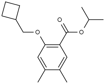 isopropyl 2-(cyclobutylmethoxy)-4,5-dimethylbenzoate Structural