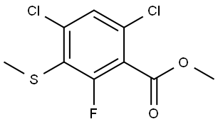 methyl 4,6-dichloro-2-fluoro-3-(methylthio)benzoate Structural