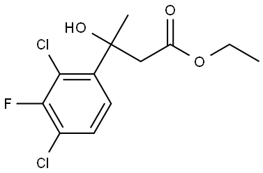 ethyl 3-(2,4-dichloro-3-fluorophenyl)-3-hydroxybutanoate Structural
