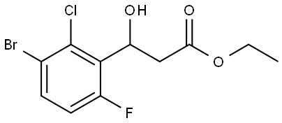 ethyl 3-(3-bromo-2-chloro-6-fluorophenyl)-3-hydroxypropanoate Structural