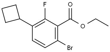 ethyl 6-bromo-3-cyclobutyl-2-fluorobenzoate Structural