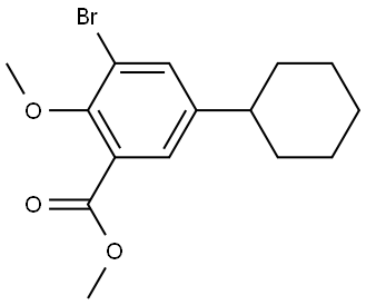 Methyl 3-bromo-5-cyclohexyl-2-methoxybenzoate Structural