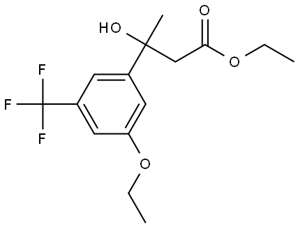 ethyl 3-(3-ethoxy-5-(trifluoromethyl)phenyl)-3-hydroxybutanoate Structural