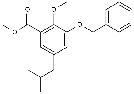methyl 3-(benzyloxy)-5-isobutyl-2-methoxybenzoate Structural