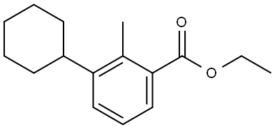 ethyl 3-cyclohexyl-2-methylbenzoate Structural