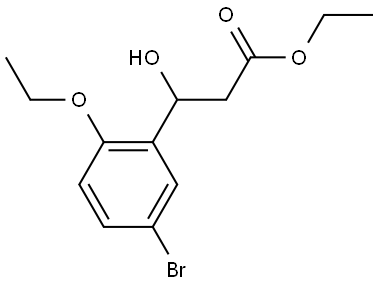 ethyl 3-(5-bromo-2-ethoxyphenyl)-3-hydroxypropanoate Structural