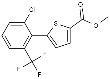 Methyl 5-(2-chloro-6-(trifluoromethyl)phenyl)thiophene-2-carboxylate Structural