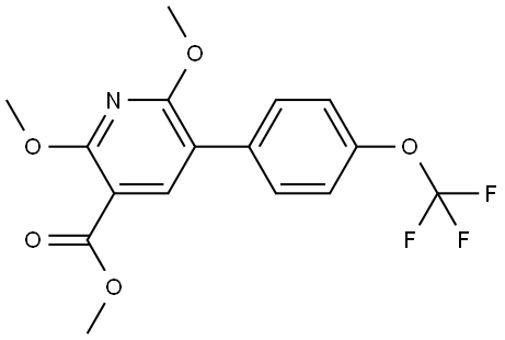 methyl 2,6-dimethoxy-5-(4-(trifluoromethoxy)phenyl)nicotinate Structural