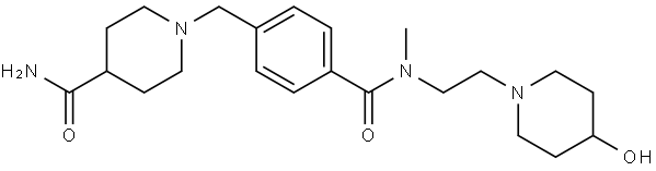 1-(4-((2-(4-hydroxypiperidin-1-yl)ethyl)(methyl)carbamoyl)benzyl)piperidine-4-carboxylic acid Structural