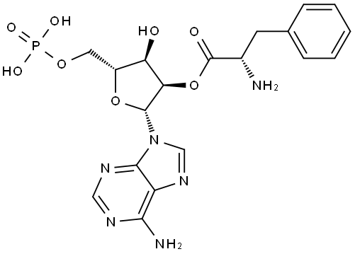 L-Phenylalanine, 2'-ester with 5'-adenylic acid Structural