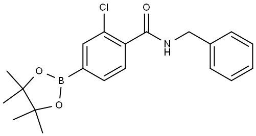 N-Benzyl-2-chloro-4-(4,4,5,5-tetramethyl-[1,3,2]dioxaborolan-2-yl)-benzamide Structural