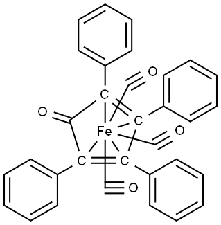 Iron, tricarbonyl[(2,3,4,5-η)-2,3,4,5-tetraphenyl-2,4-cyclopentadien-1-one]- Structural
