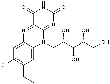 Riboflavin, 7-chloro-7,8-didemethyl-8-ethyl- (9CI) Structural