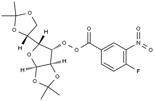 Glucofuranose, 1,2:5,6-di-O-isopropylidene-, 4-fluoro-3-nitrobenzoate, α-D- (8CI) Structural