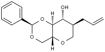 D-Glucitol, 1,5-anhydro-2-deoxy-4,6-O-[(R)-phenylmethylene]-2-(2-propen-1-yl)- Structural
