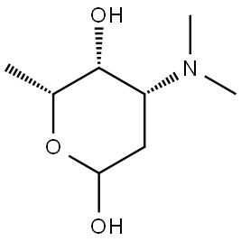 lyxo-Hexopyranose, 2,3,6-trideoxy-3-(dimethylamino)- Structural