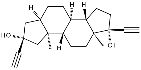 A-Norpregn-20-yne-2,17-diol, 2-ethynyl-, (2β,5β,17α)- (9CI) Structural