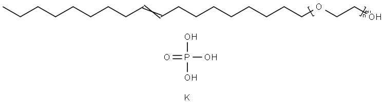 Poly(oxy-1,2-ethanediyl), .alpha.-(9Z)-9-octadecenyl-.omega.-hydroxy-, phosphate, potassium salt Structural