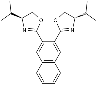 Oxazole, 2,2'-(2,3-naphthalenediyl)bis[4,5-dihydro-4-(1-methylethyl)-, (4S,4'S)- (9CI) Structural