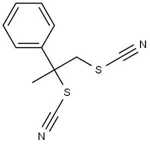 Thiocyanic acid, C,C'-(1-methyl-1-phenyl-1,2-ethanediyl) ester Structural