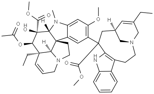 Vincaleukoblastine, 3',4'-didehydro-4'-deoxy-, (2'β,6'β,18'ξ)- (9CI) Structural