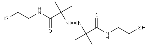 Propanamide, 2,2'-azobis[N-(2-mercaptoethyl)-2-methyl- (9CI) Structural