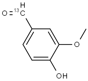 Vanillin-alpha-13C Structural