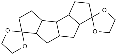 Dispiro[1,3-dioxolane-2,1'(6'H)-dicyclopenta[a,f]pentalene-6',2''-[1,3]dioxolane], dodecahydro-, (3'aα,3'bα,3'cα,6'aα,7'aα,8'aα)- (9CI) Structural