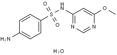 Sulfamonomethoxine hydrate Structural