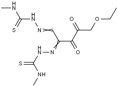 Hydrazinecarbothioamide, 2,2'-[1-(3-ethoxy-1,2-dioxopropyl)-1,2-ethanediylidene]bis[N-methyl- (9CI) Structural