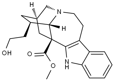 Ibogamine-18-carboxylic acid, 21-hydroxy-, methyl ester Structural