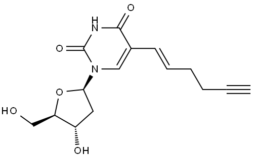 Uridine, 2'-deoxy-5-(1E)-1-hexen-5-ynyl- (9CI) Structural