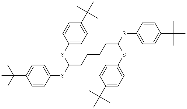 Benzene, 1,1',1'',1'''-[1,6-hexanediylidenetetrakis(thio)]tetrakis[4-(1,1-dimethylethyl)- (9CI) Structural