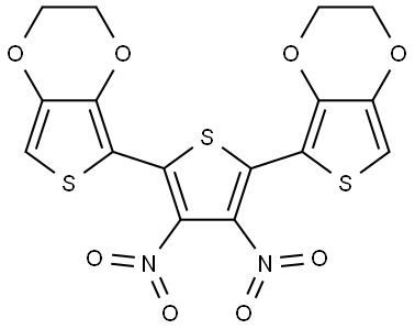 Thieno[3,4-b]-1,4-dioxin, 5,5'-(3,4-dinitro-2,5-thiophenediyl)bis[2,3-dihydro- (9CI) Structural