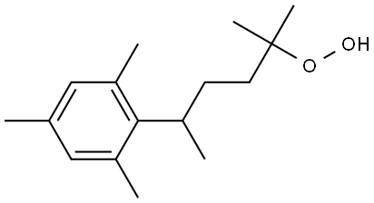 Hydroperoxide, 1,1-dimethyl-4-(2,4,6-trimethylphenyl)pentyl (9CI) Structural