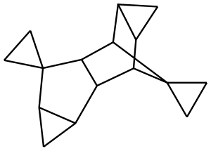 Dispiro[cyclopropane-1,5'-[2,4]methano[5H]dicycloprop[a,f]indene-6',1''-cyclopropane], decahydro-, (1'aα,1'bβ,2'β,2'aα,3'aα,4'β,4'aβ,5'aα)- Structural