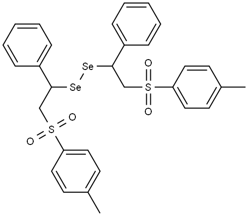 Diselenide, bis[2-[(4-methylphenyl)sulfonyl]-1-phenylethyl] (9CI) Structural
