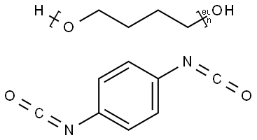 Poly(oxy-1,4-butanediyl), .alpha.-hydro-.omega.-hydroxy-, polymer with 1,4-diisocyanatobenzene Structural