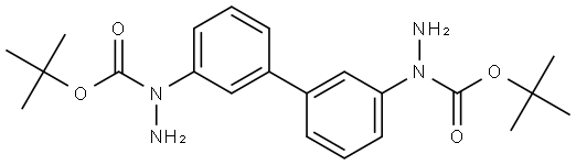 Hydrazinecarboxylic acid, 1,1'-[1,1'-biphenyl]-3,3'-diylbis-, 1,1'-bis(1,1-dimethylethyl) ester Structural