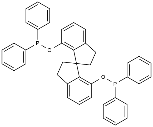 Phosphinous acid, P,P-diphenyl-, P,P'-[(1R)-2,2',3,3'-tetrahydro-1,1'-spirobi[1H-indene]-7,7'-diyl] ester Structural