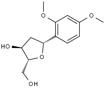 D-erythro-Pentitol, 1,4-anhydro-2-deoxy-1-C-(2,4-dimethoxyphenyl)-, (1R)- Structural