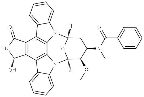 3 Hydroxy Midostaurin Epimer 1 (CGP52421 Epimer 1) Structural