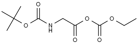Glycine, N-[(1,1-dimethylethoxy)carbonyl]-, anhydride with ethyl hydrogen carbonate Structural