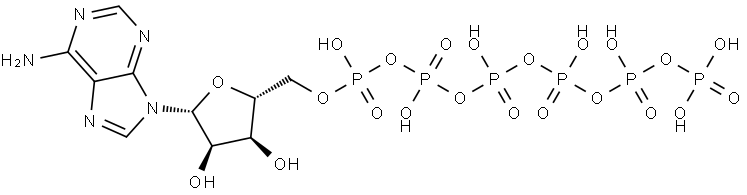 Adenosine 5'-(heptahydrogen hexaphosphate) (9CI) Structural
