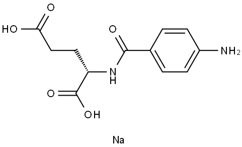 L-Glutamic acid, N-(4-aminobenzoyl)-, monosodium salt Structural