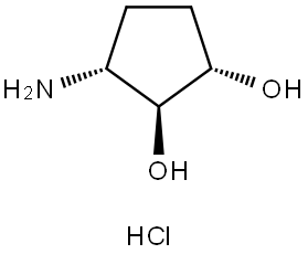 rac-(1S,2S,3R)-3-amino-1,2-cyclopentanediol hydrochloride Structural