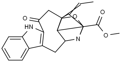 Vobasan-16-carboxylic acid, 17,22-epoxy-3-oxo-, methyl ester, (16S)- (9CI) Structural
