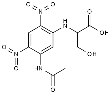 Serine, N-(5-acetamido-2,4-dinitrophenyl)- (6CI) Structural